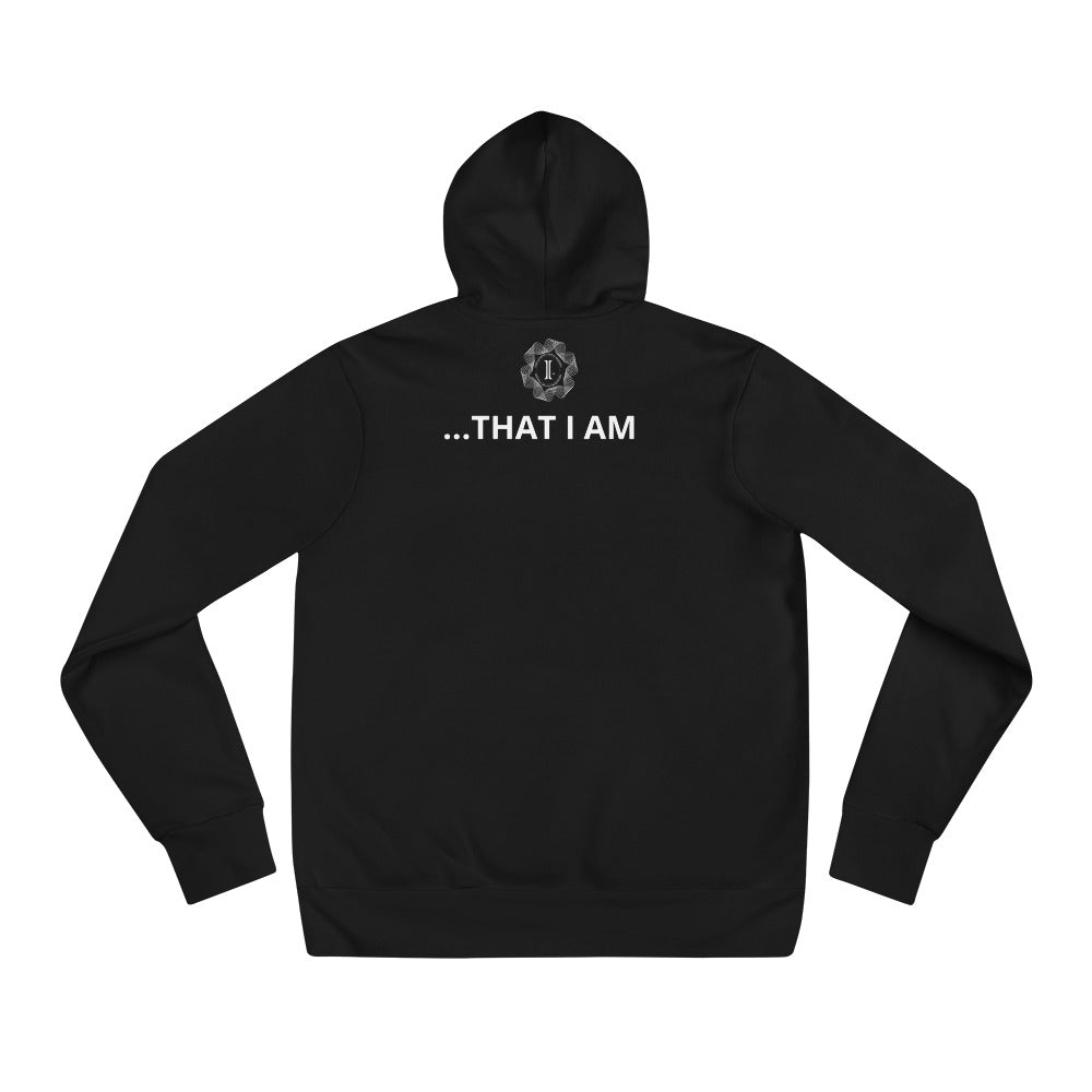 Black 'I AM' Unisex hoodie regular fit