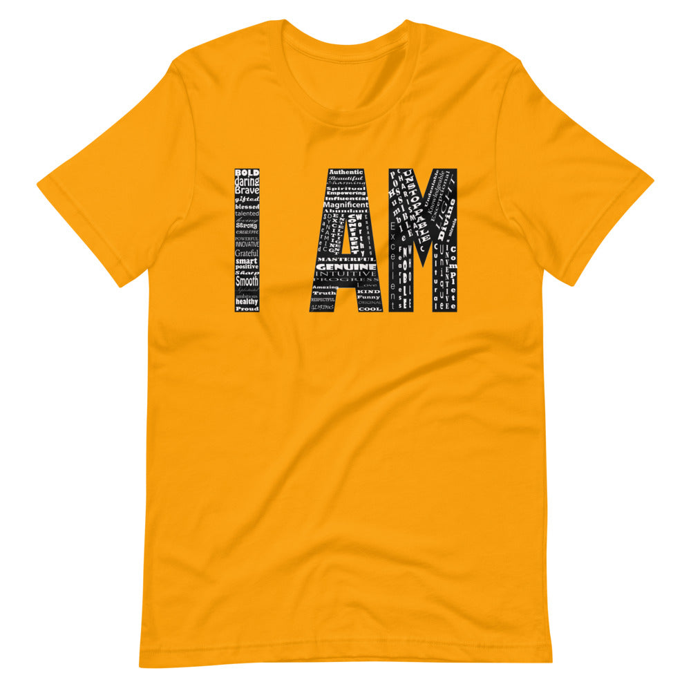 Gold 'I AM' Short-Sleeve Unisex T-Shirt