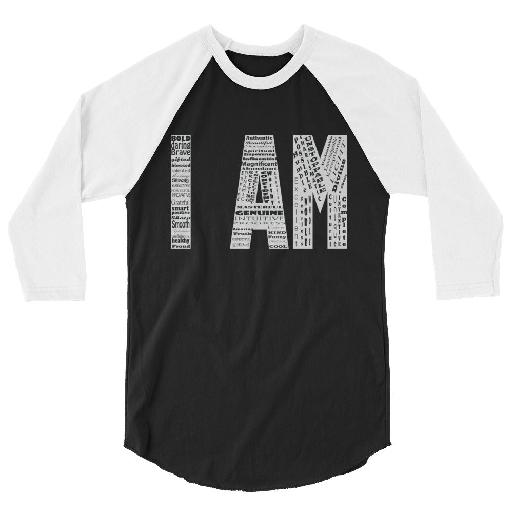 NEW! Unisex 3/4 sleeve raglan 'I AM' shirt
