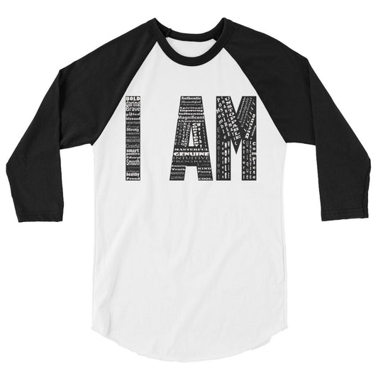 New! Unisex 'I AM' 3/4 sleeve raglan shirt