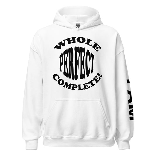 'Whole, Perfect, Complete'  White Unisex hoodie