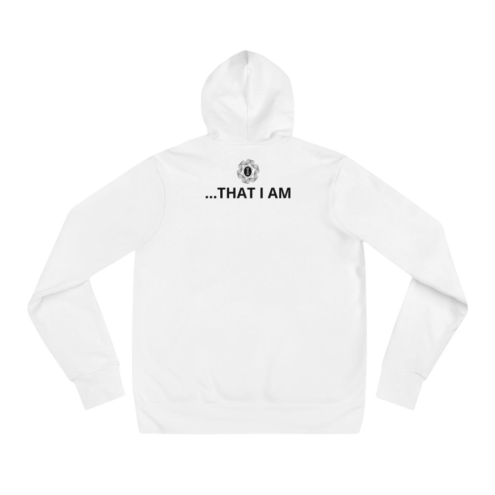 Unisex white 'I AM' hoodie