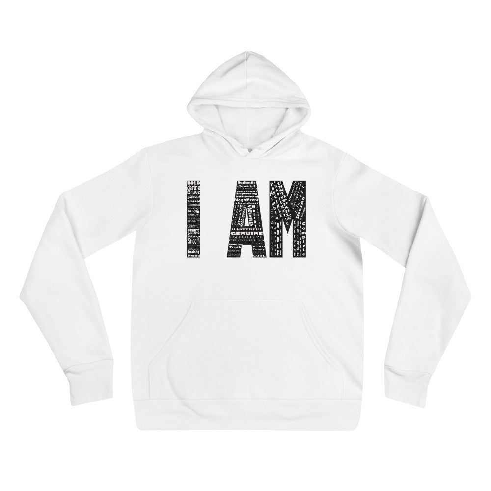 Unisex white 'I AM' hoodie