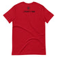 Unisex 'I AM' red short sleeved tee