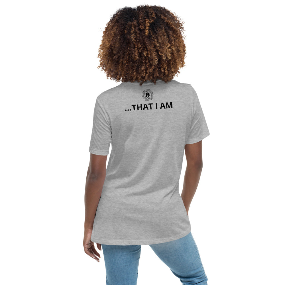 Women's Relaxed Athletic Grey 'I AM' T-Shirt